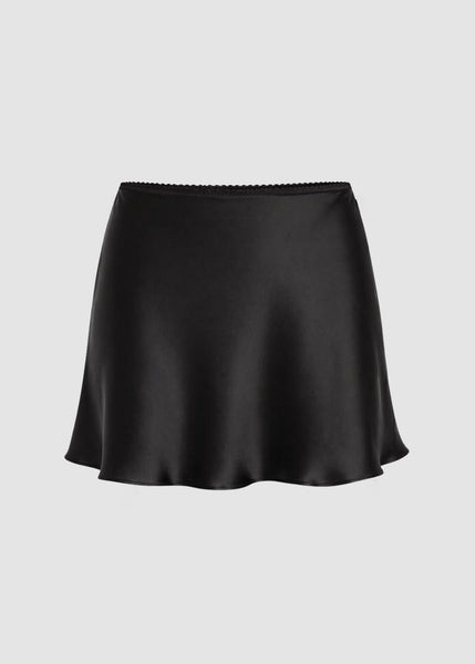 Aura Silk Skirt Black – ZODIAQUE STUDIOS