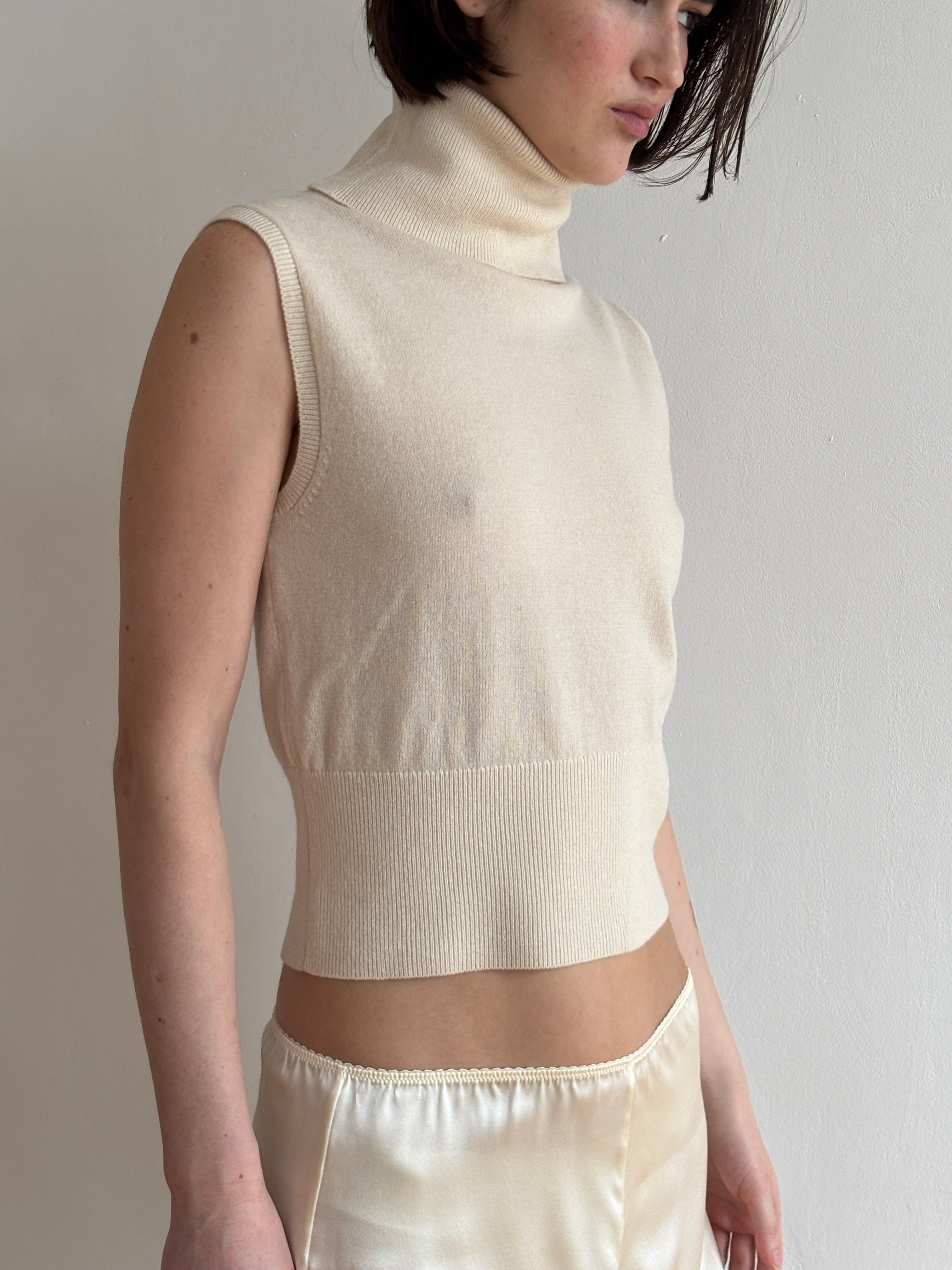 トップス Celon angora turtle sleeve-less knit Angora Sleeve Turtleneck Sweaters for Women for sale | eBay