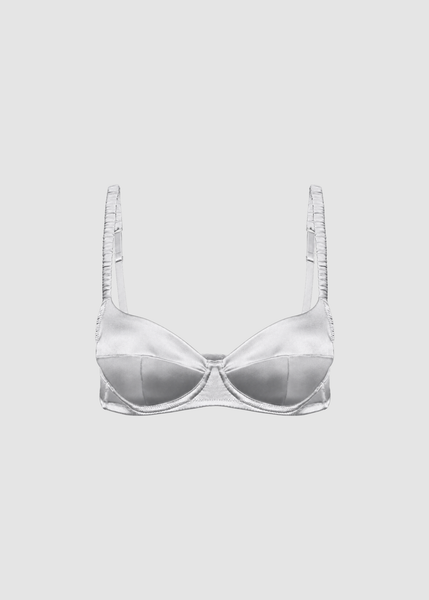 Athena Silk Bra Silver – ZODIAQUE STUDIOS