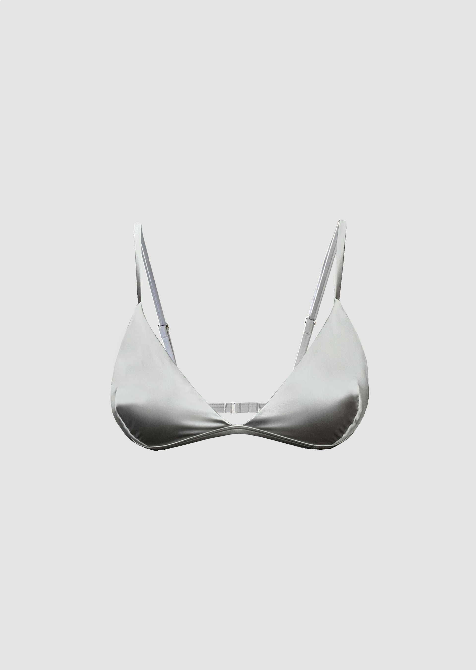 Venus Silk Triangle Bra Silver – ZODIAQUE STUDIOS